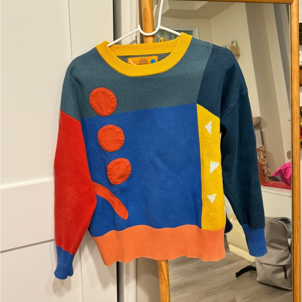 Colorful geometry sweater